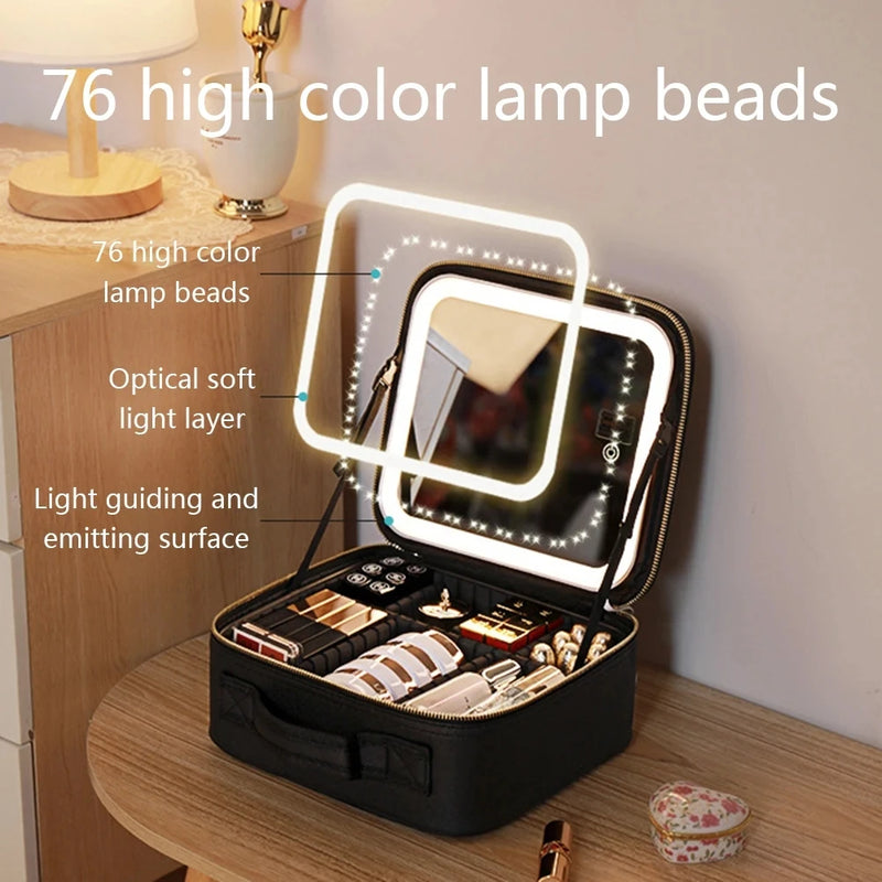 LED Mirror Cosmetic Box