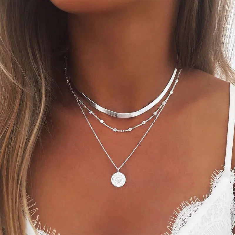 Three-Layer Round Necklace