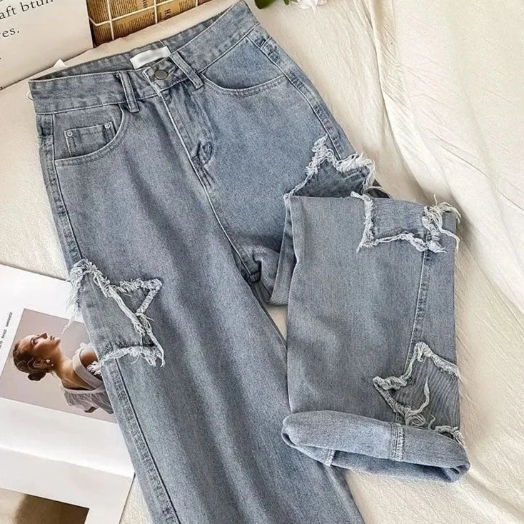 Retro Patch Star Jeans