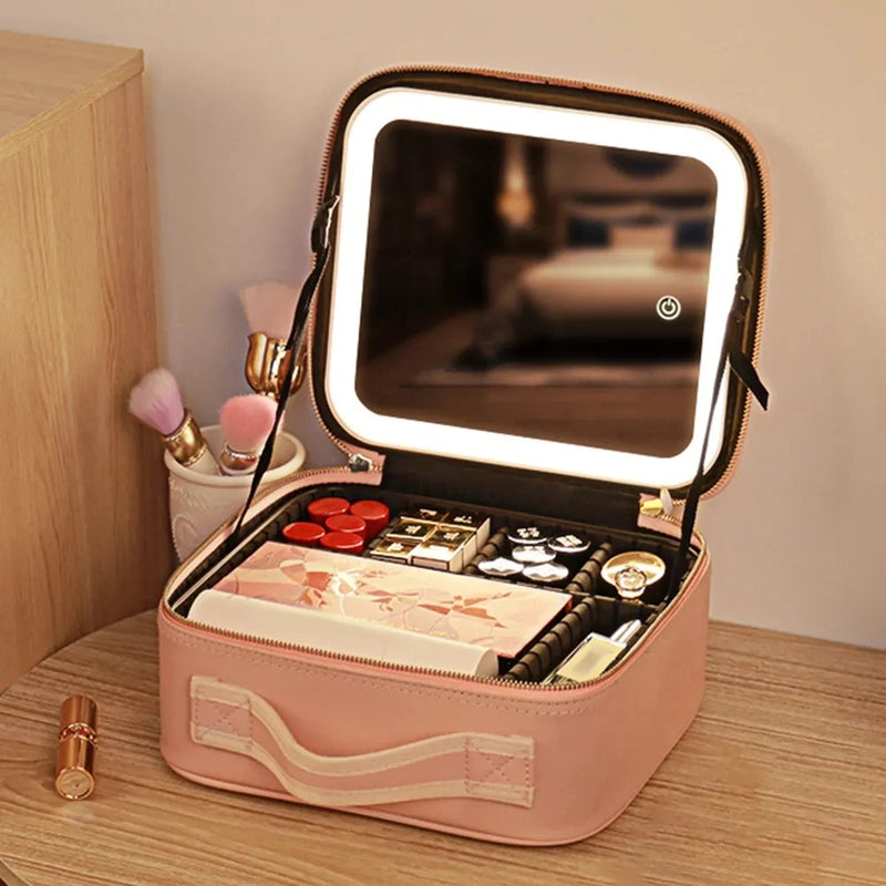 LED Mirror Cosmetic Box