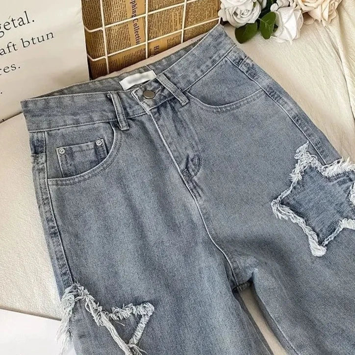 Retro Patch Star Jeans